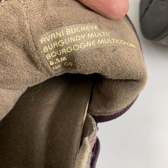 Earth Origins Avani Buckeye Bootie Burgundy Suede Ankle Boot Zip Strap Women 6.5 - Picture 11 of 15